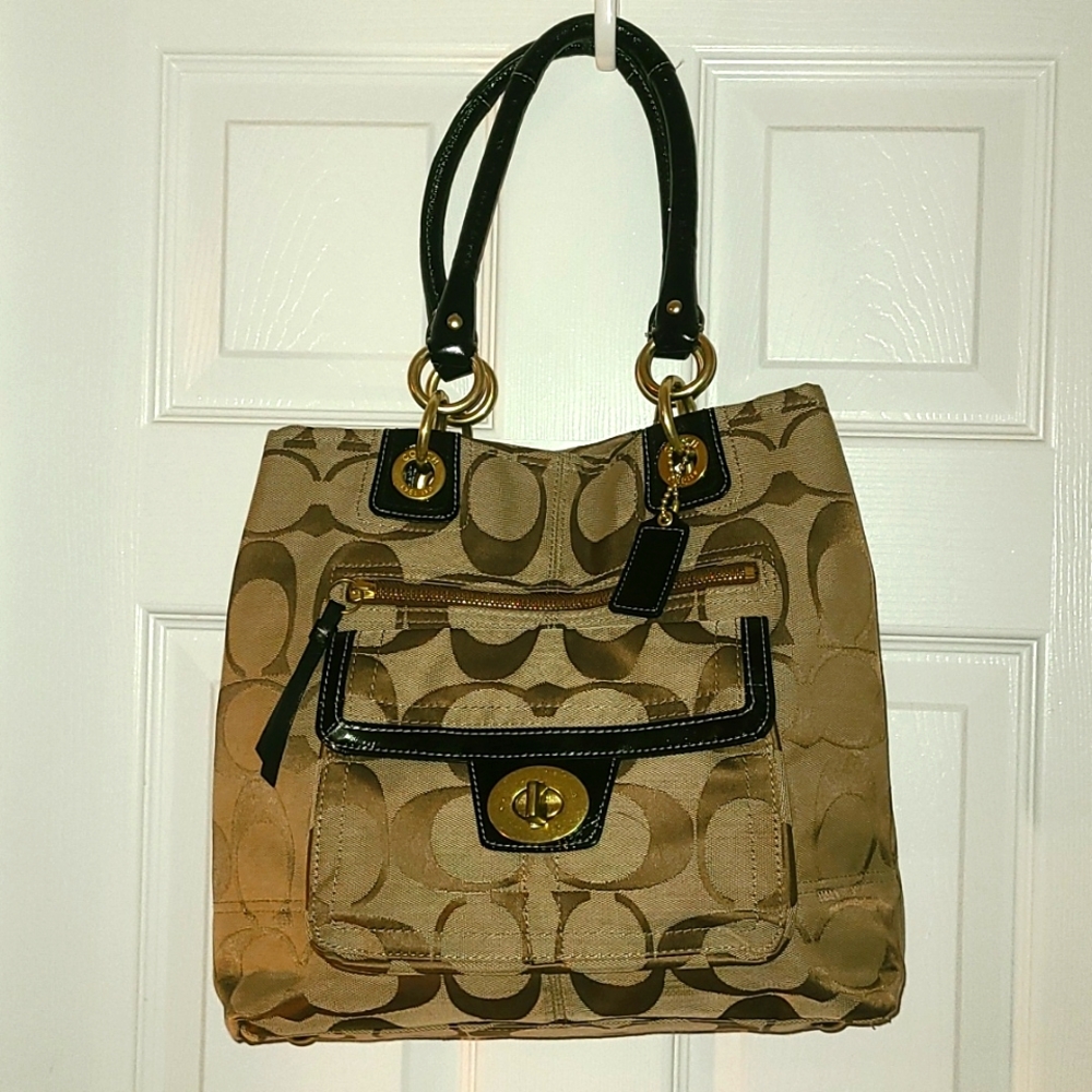 Khaki Coach Shoulder Bag